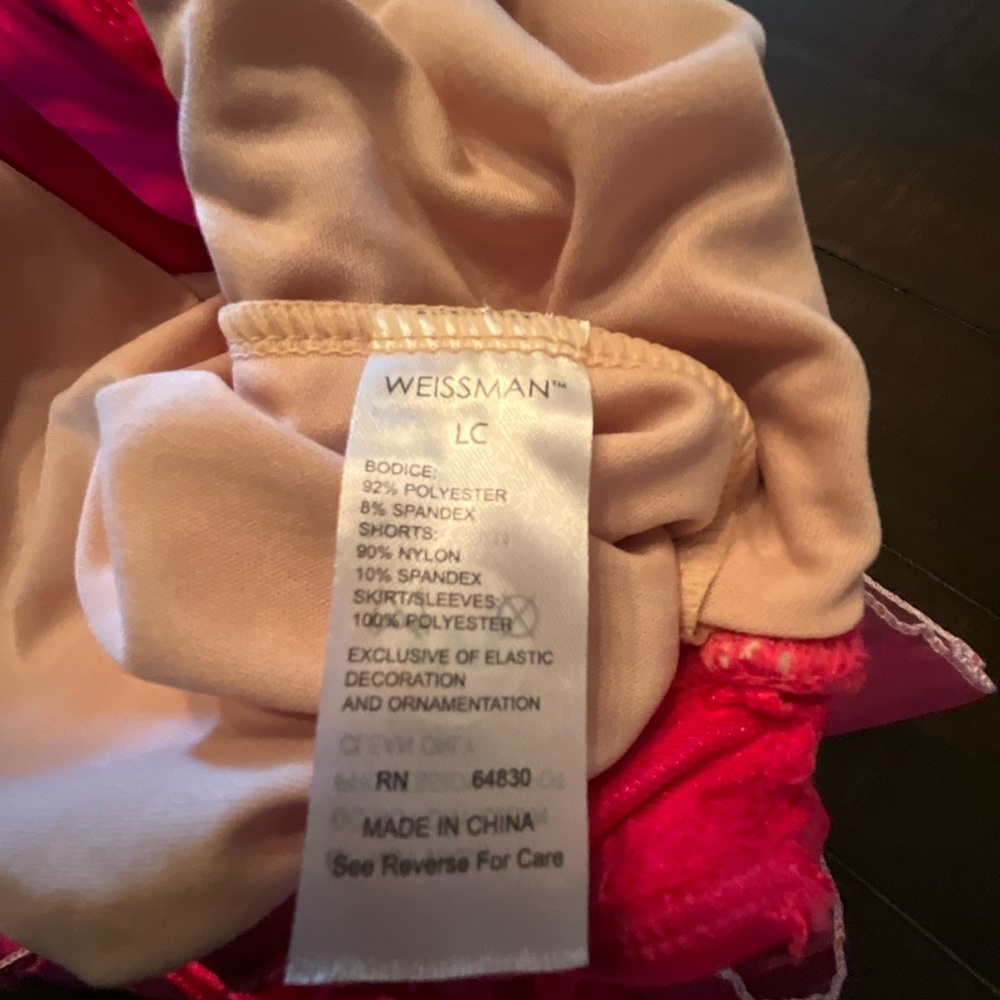 Weissman Dance Costume Pink Ruffles size 14 - Picture 3 of 8